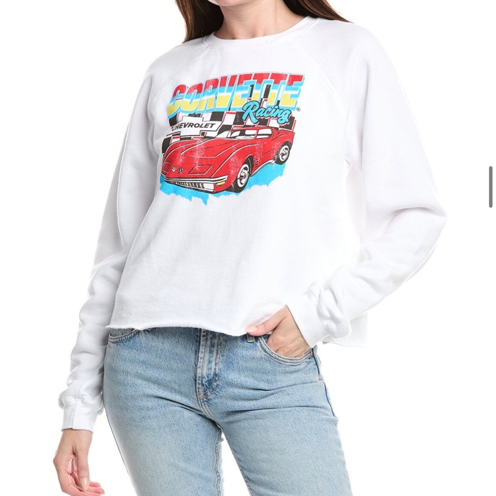 Original Retro Brand Corvette Racing White Sweatshirt